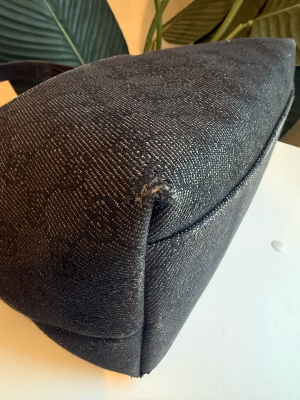 Gucci ‘Denim Monogram Small Hobo’ - Picture 8 of 13
